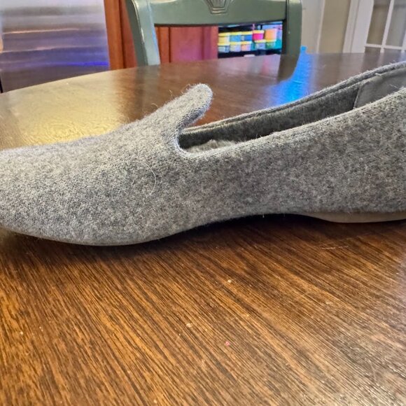 Birdies The Starling Gray Wool Faux Fur Loafers Size 6 - Picture 5 of 9